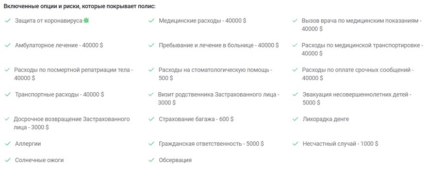 опции медицинской страховки Vietnam Assistance