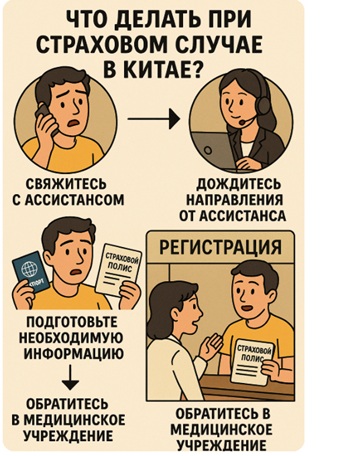 алгоритм действий при страховом случае в Китае