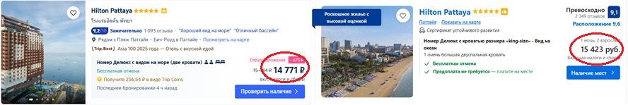 сравнение Trip.com и Booking.com