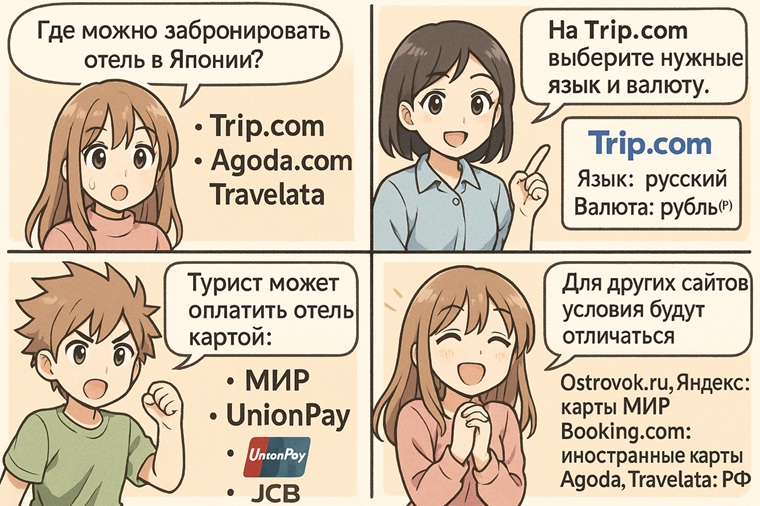 Как оплатить отель в Японии из России — манга-инструкция