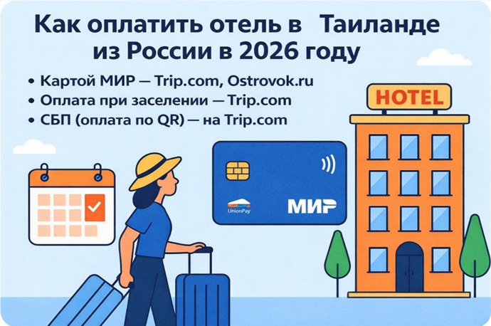Оплата отеля в Таиланде из России в 2026 году