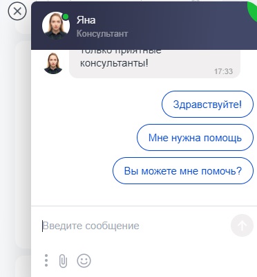 онлайн консультация службы поддержки